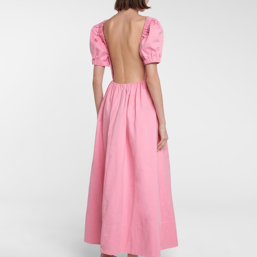STAUD Alix Cotton-Blend Faille Maxi Dress - Baby Pink - Picture 3 of 5